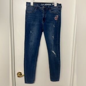 Falabella Embroidered Blue Women's Skinny Jeans. Size 14 (12)